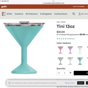 ORCA Chasertini  2-8 fl.oz Keeps your beverage as cool as when you first poured